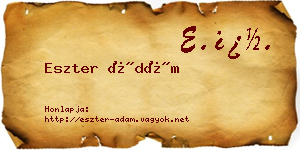Eszter Ádám névjegykártya