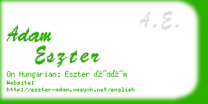 adam eszter business card
